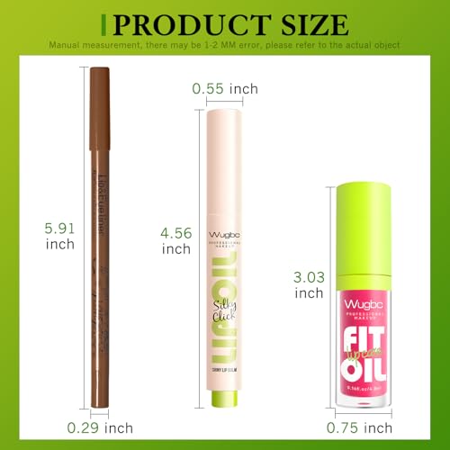 Brown Lip Liner & Pink Lip Gloss Oil Combo Set