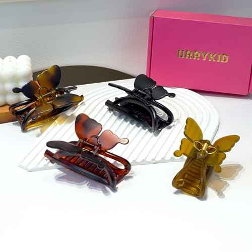 Butterfly Hair Clips,large butterfly hair clips 4.4 inch Nonslip Strong Hold Claw Clips for Women and Girls, large hair clips for thick hair Accessories for Women and Girls Gift£¨4PCS£©