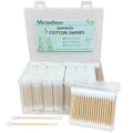 Meanhoo 1000ct Bamboo Cotton Swabs - Double Tips in Storage Box, Soft & Sturdy