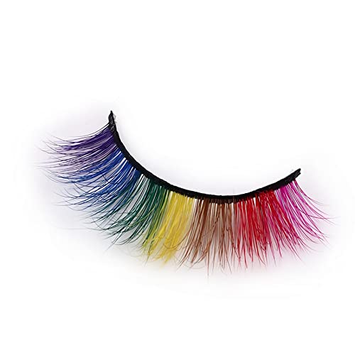 Colored 3D Mink Lashes - 17mm Rainbow Eyelashes