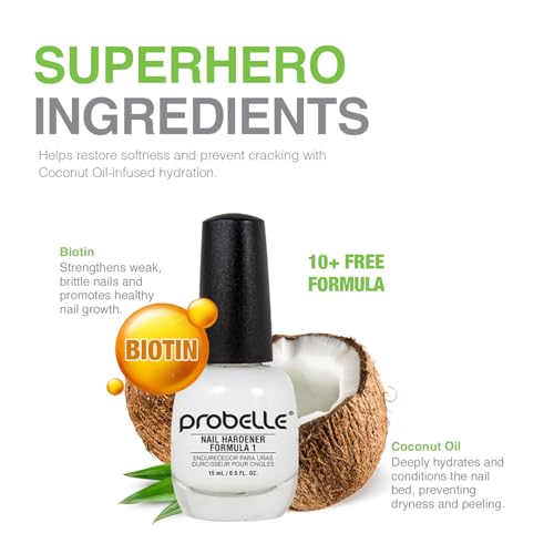 Probelle Nail Hardener Formula 1: Extra Strong Base Coat for Weak Nails