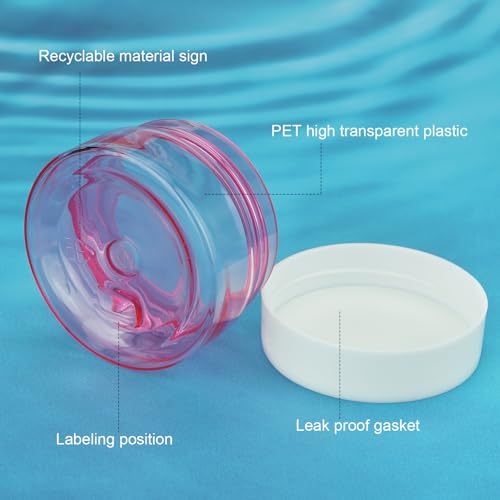 Cosywell Travel Jars Containers 1oz - 4 Pack, A-1oz 4Color Refillable Cream Jars for Toiletries