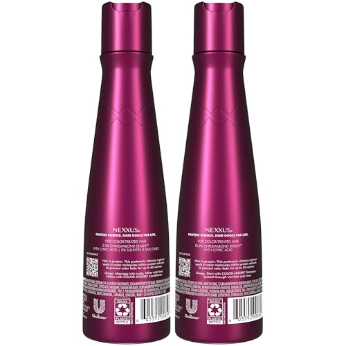 Nexxus Color Assure Shampoo 2-Pack + Conditioner 2-Pack ? Hair Products for Color-Treated Hair, Enhance Vibrancy up to 40 Washes, 8.5 Oz Ea