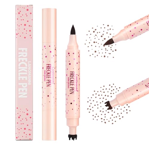 Jolilab 3-in-1 Freckle Pen - Dual-Ended Stamp & Eyeliner/Brow Pencil in Dark Brown