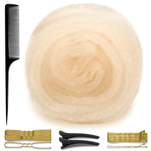 Blonde Hair Bumps Set with Clips & Comb for Volume & Updos - 105pcs