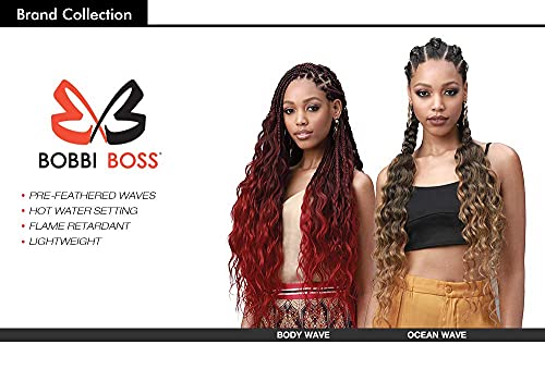 Multi Pack Deals Bobbi Boss Synthetic Hair Braids Pre-Feathered 3X King Tips Ocean Wave 28" (3-Pack, 4)