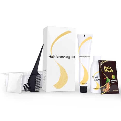 JUANCHI Ammonia-Free Hair Bleach Kit - Lift Up to 8 Levels, No Drip Lightening for Home Use