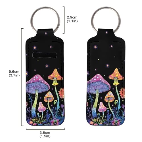5 Pc Women's Chapstick Holder Keychain Clip Set
