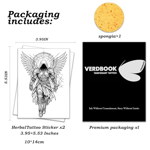 Waterproof Temporary Tattoos for Adults – 2-Sheet Kit, 7-15 Day Wear
