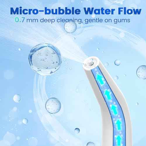 Water Flossers for Teeth, Portable Oral Irrigator Rechargeable Water Dental Flosser Pick with High Pressure 5 Jet Tips, IPX7 Travel Water Flossing for Brace Teeth Cleaner Gum Care