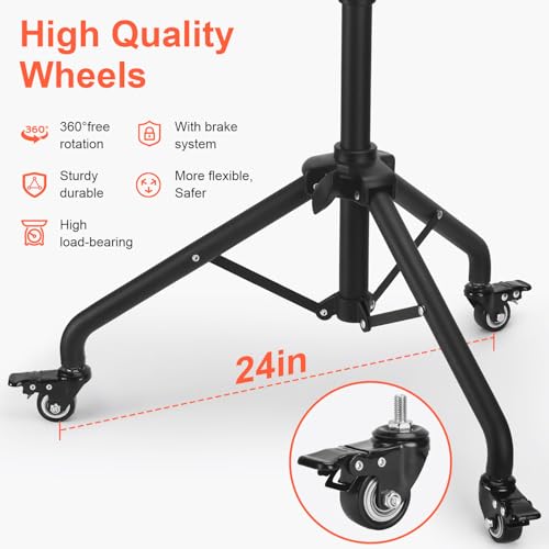 Adjustable Salon Tray Cart on Wheels, 17" x 13" Storage