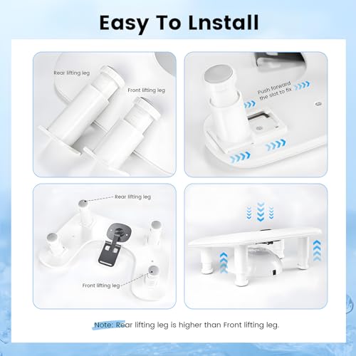 JODSONE Medium White U-Shaped Manicure Arm Rest with Rotating Phone Holder & Adjustable Support - Salon & Home Use