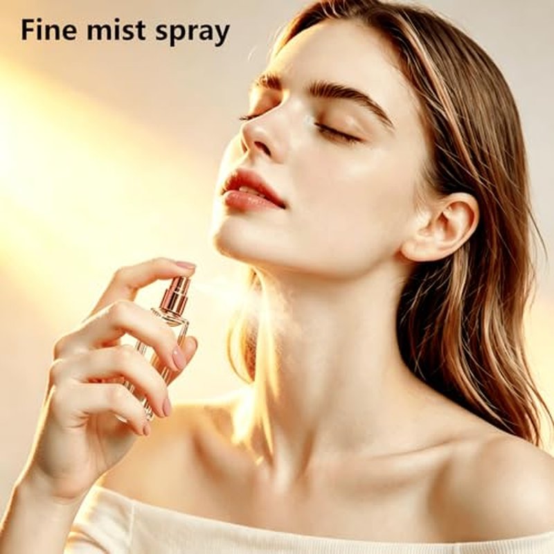 10ml Refillable Glass Perfume Atomizers - 6 Pack Travel Spray Bottles