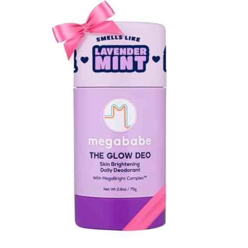 Megababe Daily Deodorant - The Glow Deo with 72 hour Odor Protection | Holiday Gifts for Women, Aluminum-Free, All Natural | MegaBright complex brightens skin, 2.6 oz