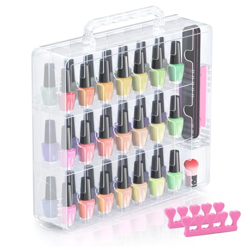 48 Bottle Nail Polish Organizer with Adjustable Dividers