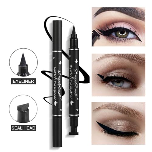 5-Piece Black Liquid Eyeliner Set with Stamp Tips