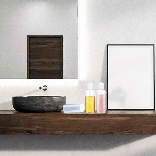 Clear Toiletry Travel Bottles, 3.4oz/100ml TSA Approved Empty Containers with Toiletry Bag - Cosmetic Kit with Labels for Shampoo, Conditioner, Lotion, and Airplane Accessories(4Pack, White)