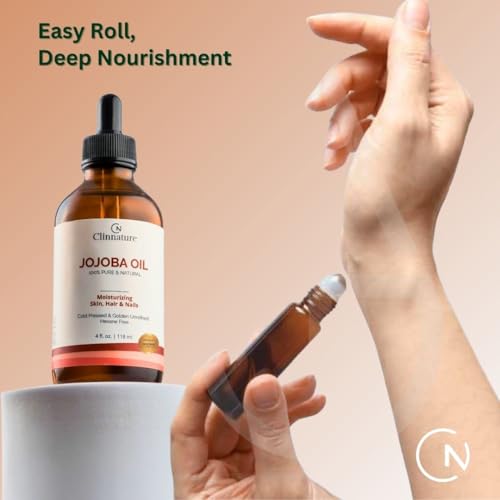 Jojoba Oil for Nails & Cuticles ? 100% Pure & Cold-Pressed Nail Oil for Stronger, Healthier Nails ? Deep Cuticle Moisturizer for Dry, Cracked Skin ? Hexane-Free, Fast Absorbing