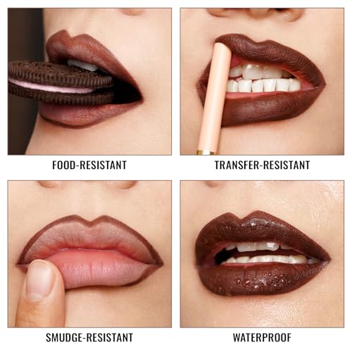 Oulac Brown Lip Liner Pencil - Waterproof & Retractable