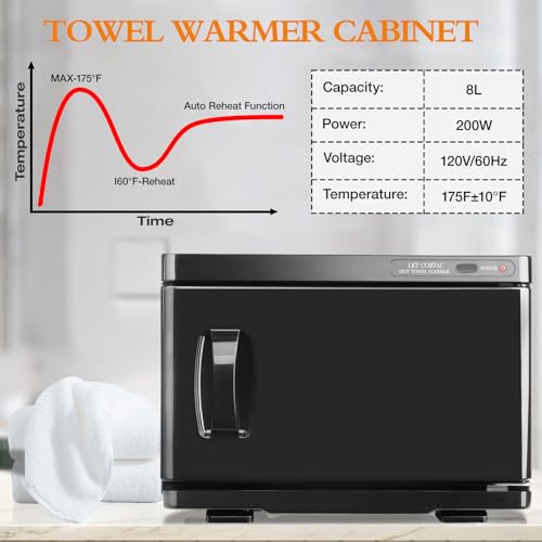 Hot Towel Warmer Cabinet 8L - Spa & Salon Heated Towel Caddy