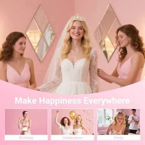 Tiara Crown for Women, Headband Hair Accessories for Birthday Wedding Party Costume