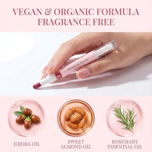 2-in-1 Ceramic Cuticle Pusher & Nail Oil Pen for Sensitive Nails