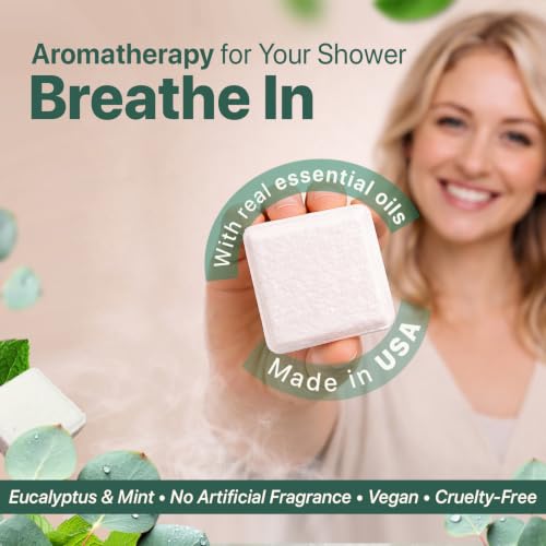 Eucalyptus Shower Steamers - Natural Aromatherapy Bath Bombs
