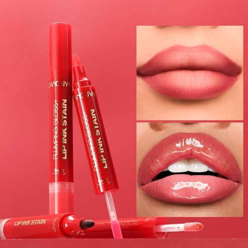 Beauty Glazed 2-in-1 Lip Stain & Plumping Gloss - Warm Cocoa Brown