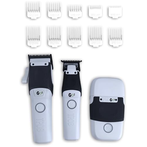 TPOB Professional Barber Clippers Set - White Edition with USB-C Charging