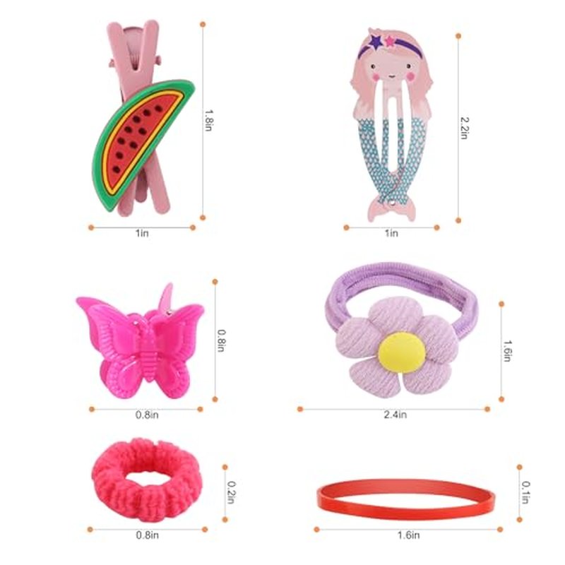 158-Piece Hair Accessories Kit for Girls, Toddler Hair Clips & Ties