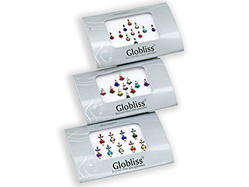 6-Pack Colorful Crystal Bindis & Gems Stickers