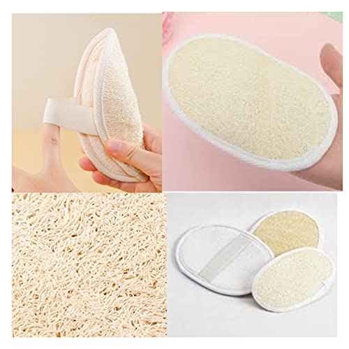 Jaunty Natural Loofah (5PC Pack) Sponge Exfoliating Body Scrubber Made with Eco-Friendly and Biodegradable Suitable for Women, Babies and Men,