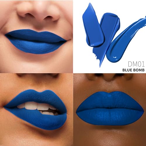 Depuplum Dark Blue Matte Lipstick - Long Lasting & Smudge-Proof