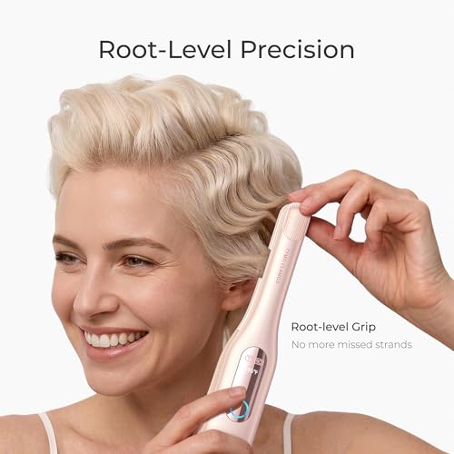TYMO Pink Cordless Mini Flat Iron for Short Hair, 0.65" Curling & Straightening