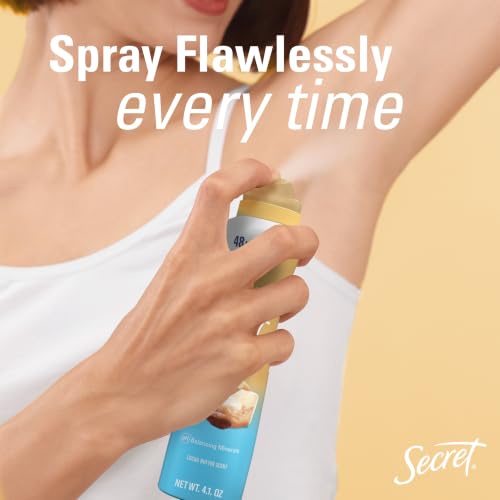 48HR Weightless Dry Spray Antiperspirant Deodorant for Women - Cocoa Butter Scent, Gentle on Skin