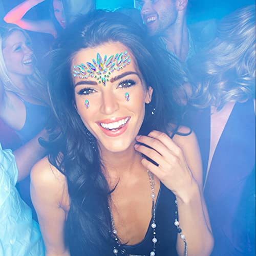 Mermaid Face Gems - 12 Sets Rhinestone Rave Face Jewels