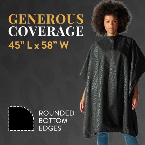Betty Dain Black Jaguar Bleach-Proof Styling Cape