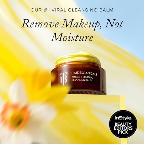 True Botanicals Ginger Turmeric Cleansing Balm - Makeup Remover & Gentle Facial Cleanser, 3.4 fl oz