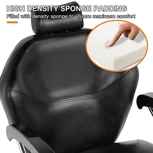 Artist Hand Professional Barber Chair - Hydraulic Reclining Salon Chair