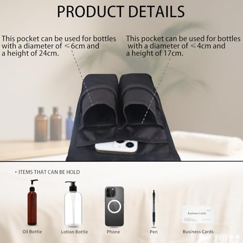 Massage Bottle Holster Belt - 5 Pocket Adjustable Massage Oil Bag