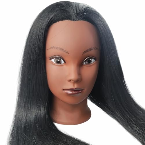 African Mannequin Head with Pre-Stretched Braiding Hair