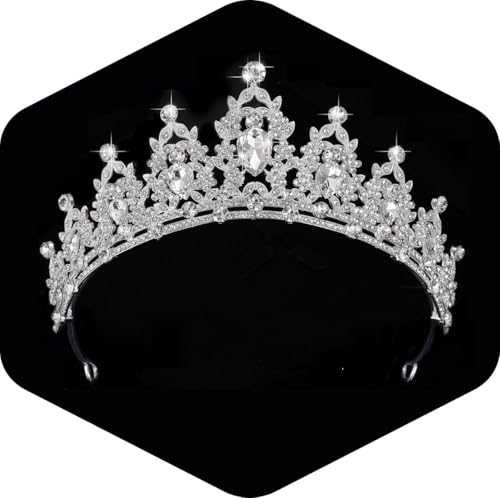 Queen Crown Tiara with Crystals for Women - Bridal & Party Headband