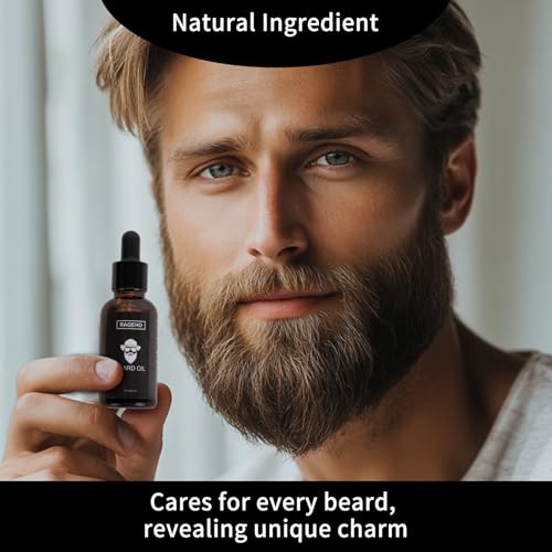 Sandalwood Beard Oil for Men - Beard Softener Moisturizer Thickener Strengthen Coarse Hair Mustache Oil with Argan Oil & Jojoba Oil Beard Conditioners & Oils Serum Care Gifts£¨1fl oz£©