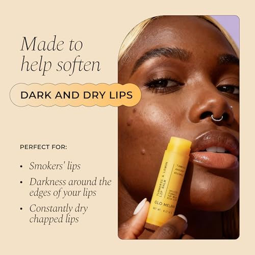 Glo Melanin Lemon & Turmeric Lip Balm 1 Pack - Brighten & Nourish Dark Lips