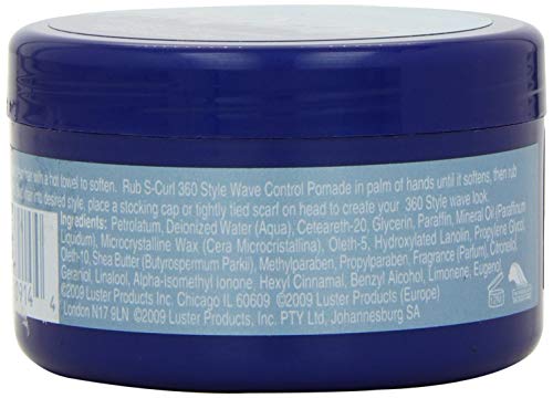 Luster's S-Curl 360 Wave Control Pomade - 6 Pack (3 oz each)