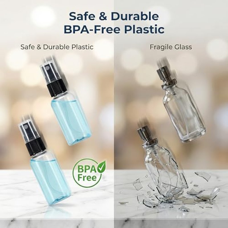 1 oz Travel Spray Bottles, 2-Pack - Fine Mist, TSA Approved