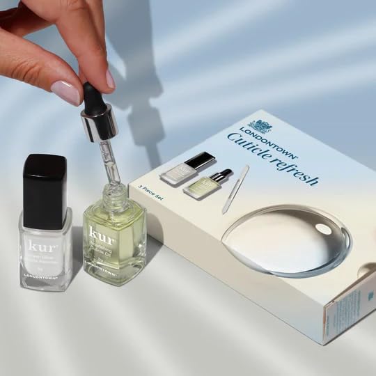 LONDONTOWN 3-Piece Nail & Cuticle Care Set with Remover, Oil & Pusher