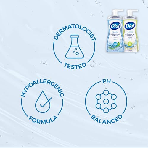 Dial Foaming Hand Wash Variety Pack, 5 Pack Hand Soap in Pump Bottles, Gentle Moisturizing Aloe Vera Formula, White Tea/Spring Water, 10 fl oz. Each