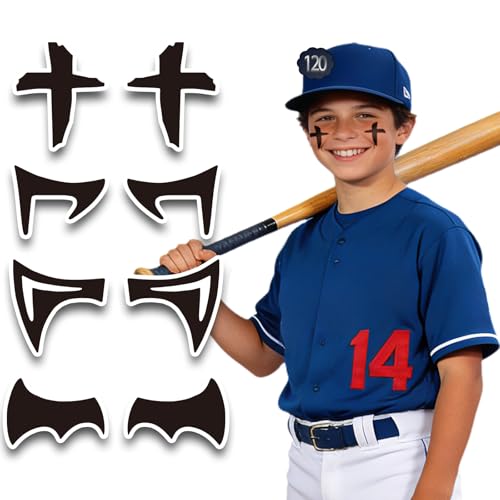 Breathable Eye Black Stickers for Men Women, Sports Face Eyeblack Sticker for Football Baseball Softball Themed Party Birthday Party Supplies (M1 120 Pairs)