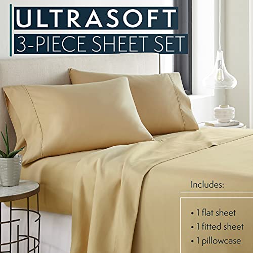 Queen Sheet Set, 4 pc Bed Sheets & Pillowcases Set - Machine Washable for Easy Care - Soft & Breathable All Season Microfiber Sheets with Deep Pockets - Sage